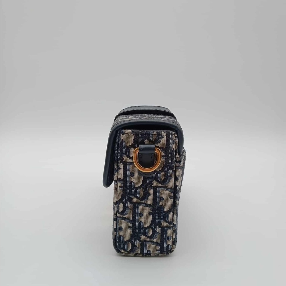 Dior Monogram Blue and Gold Clutch - Picture 15 of 16